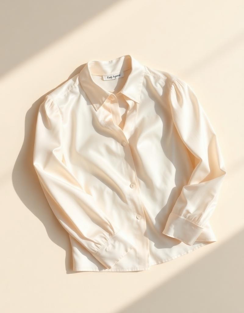 Camisa de Seda Marfim