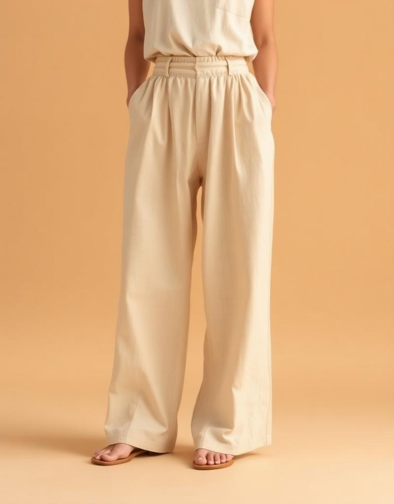 Calça Pantalona Linho